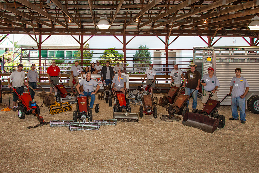 Showing off vintage Gravelys at the 2017 Mow-In.