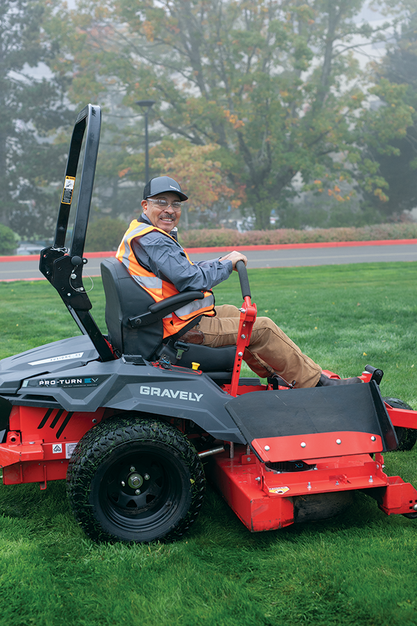 Dennis' 7 Dees is leading the switch to electric equipment for landscaping operations.